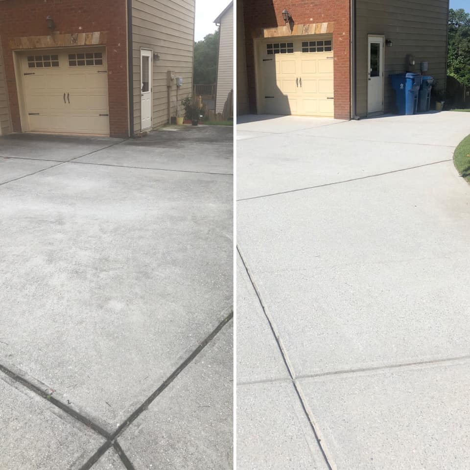 Residential Concrete Sealing cleaning